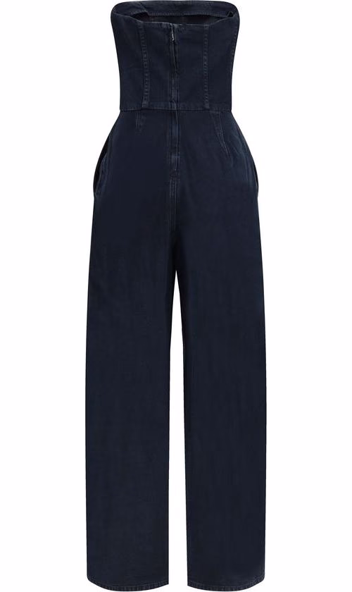 Agolde Blue Cotton Jumpsuit
