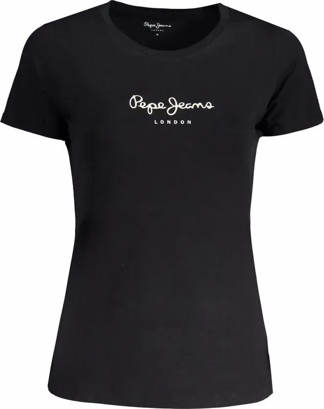 Pepe Jeans Black Cotton Women's T-Shirt