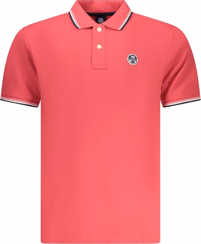 North Sails Red Cotton Men Polo
