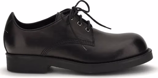 MM6 Black Calf Leather Bos Taurus Oxfords And Derbies