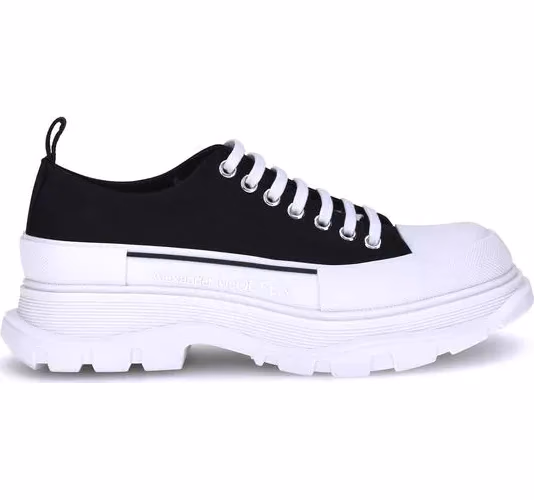 Alexander McQueen Black Canvas Chunky Sneakers