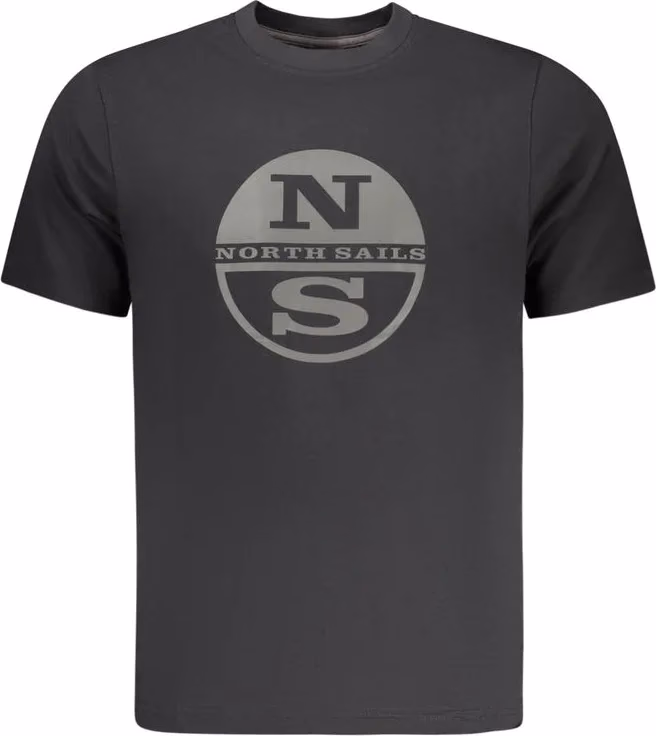 North Sails Black Cotton Men T-Shirt