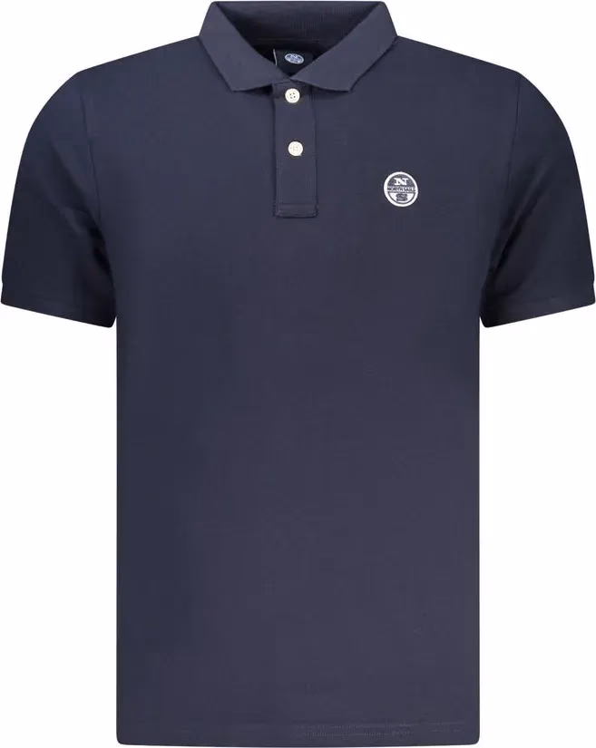 North Sails Blue Cotton Men Polo Shirt