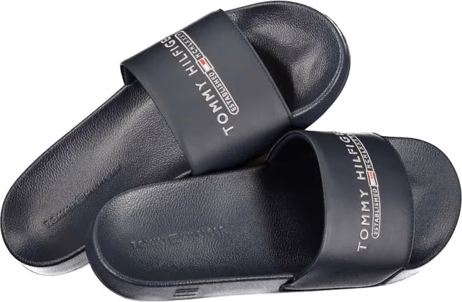 Tommy Hilfiger Blue Polyurethane Men Slipper
