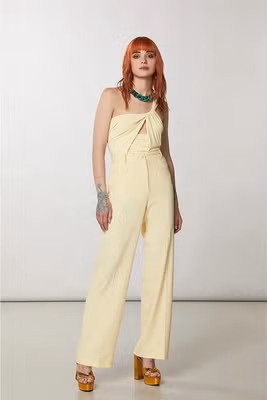 Yellow Acetate Tank Tops