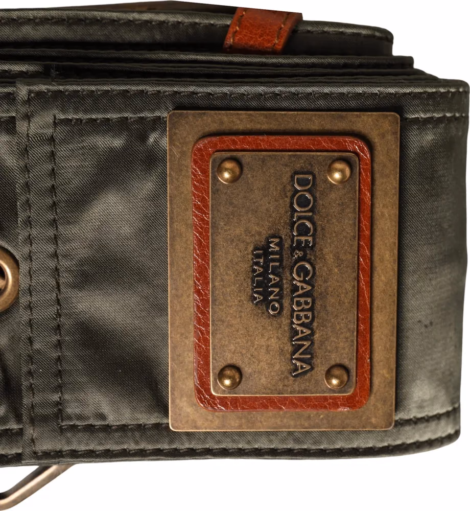 Dolce & Gabbana Men Black Wide Leather DG Metal Buckle Belt