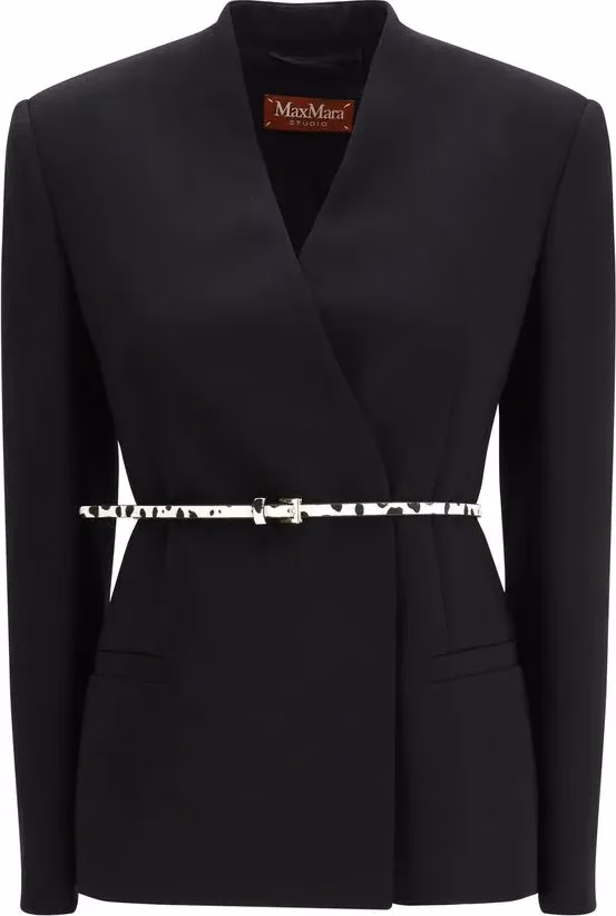 Max Mara Black Triacetate Coat