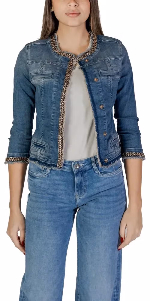 Liu Jo Light Blue Cotton Denim Jacket