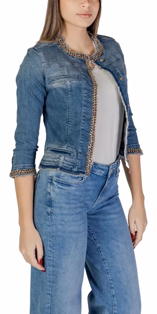 Liu Jo Light Blue Cotton Denim Jacket