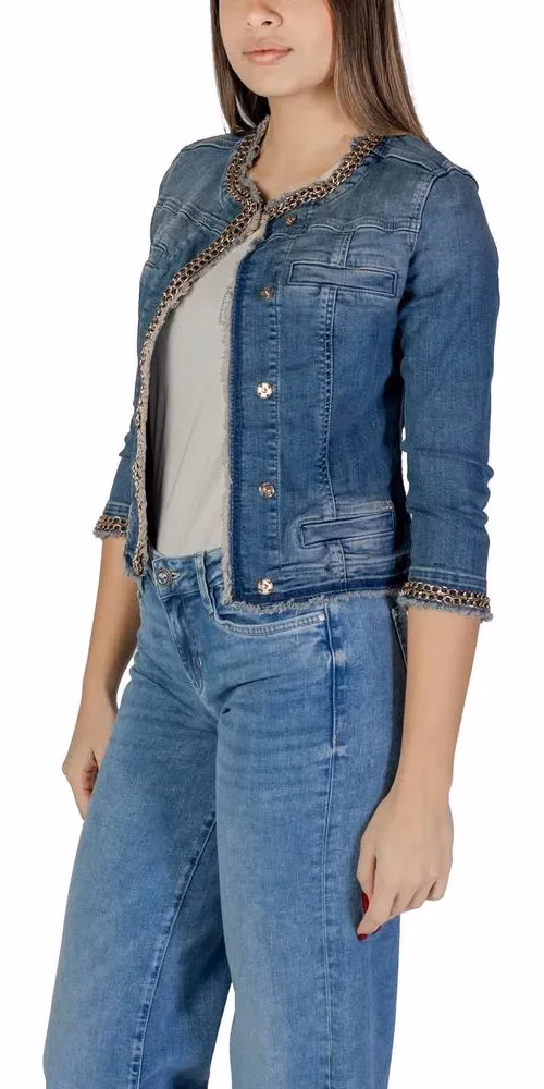 Liu Jo Light Blue Cotton Denim Jacket