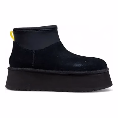UGG Black Suede Leather Ankle Boots