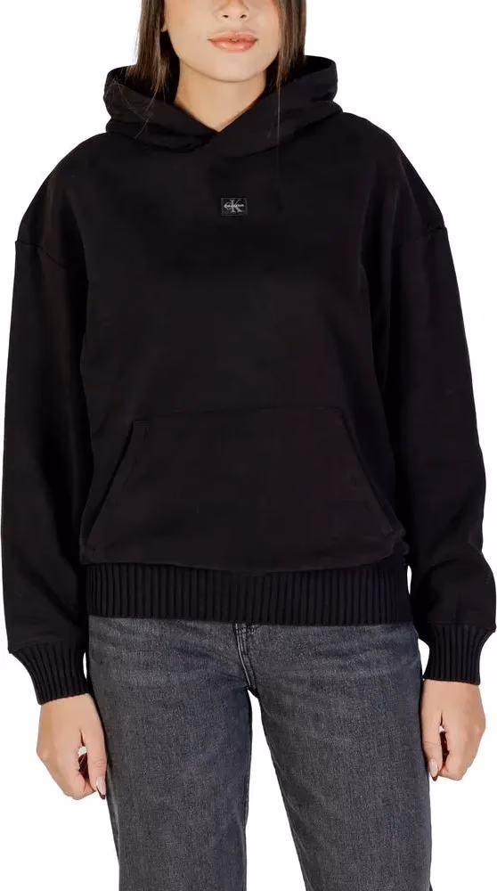 Calvin Klein Jeans Black Cotton Hoodie