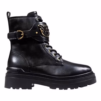 Black Leather Ankle Boots