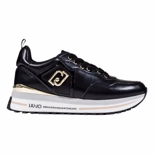 Liu Jo Black Artificial Leather Platform Sneakers