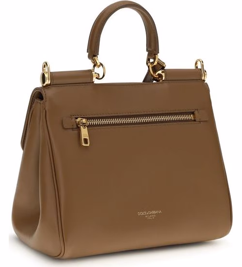 Dolce & Gabbana Brown Calf Leather Bos Taurus Shoulder Bag