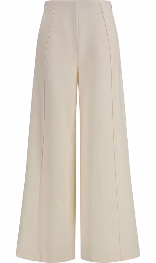 Max Mara Pure Beige Polyamide Flared Pants