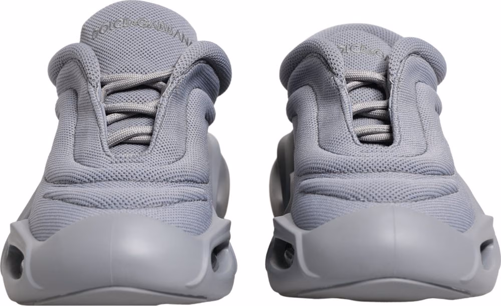 Dolce & Gabbana Gray Slip On Wave Low Top Sneakers