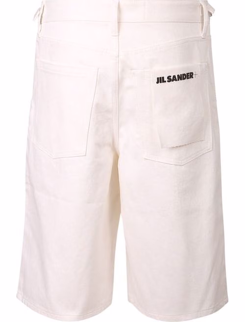 Jil Sander White Denim Shorts