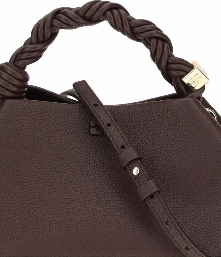 Ganni Brown Recycled Polyester Handbag