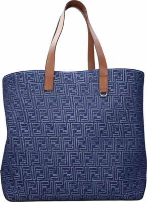 Blue Fabric Shoulder Bag
