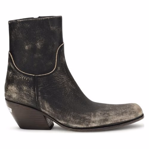 Balenciaga Black Calf Leather Bos Taurus Ankle Boots