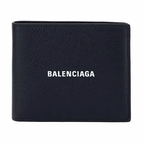 Balenciaga Black Calf Leather Bos Taurus Wallet