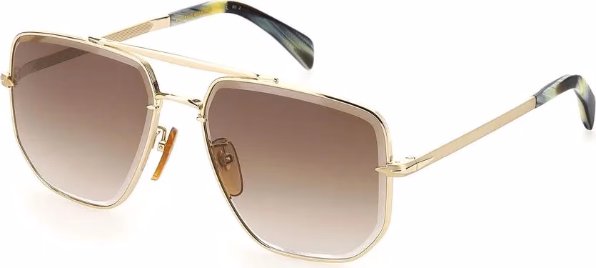 David Beckham Gold Metal Sunglasses