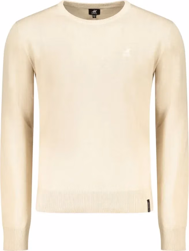 U.S. Grand Polo Beige Cotton Men Sweater