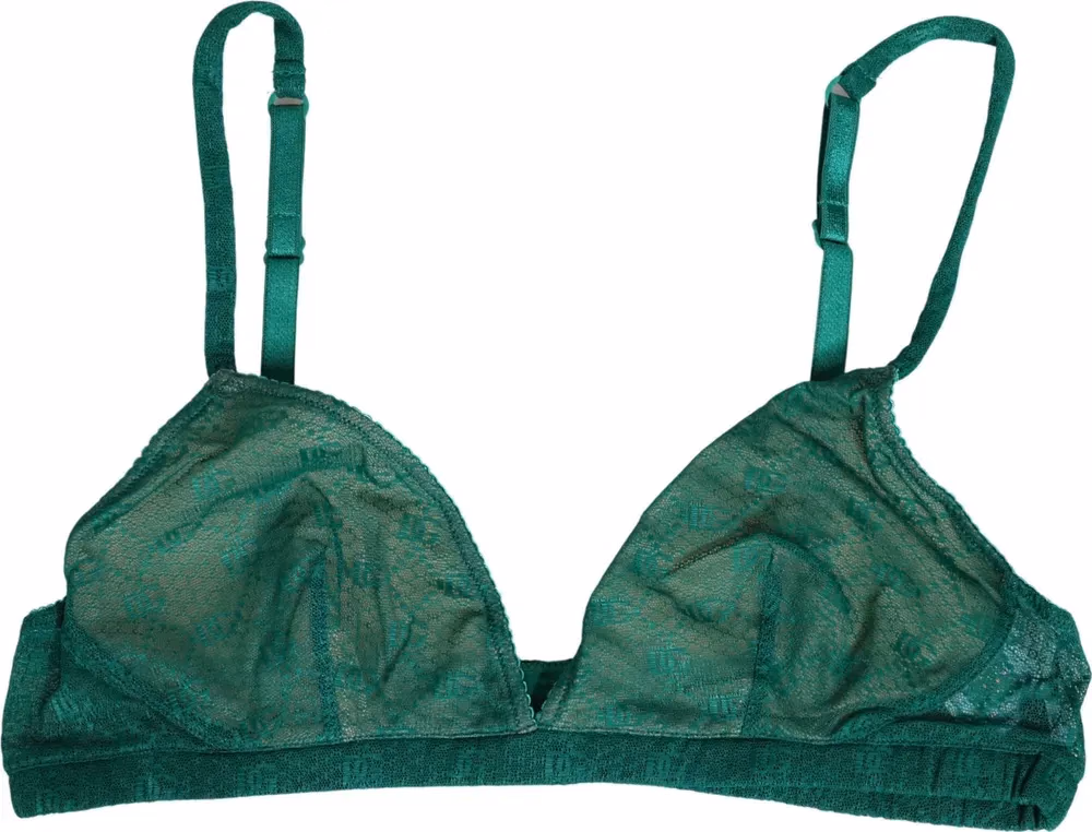 Dolce & Gabbana Green Nylon Stretch Soft Cup Brassiere Underwear