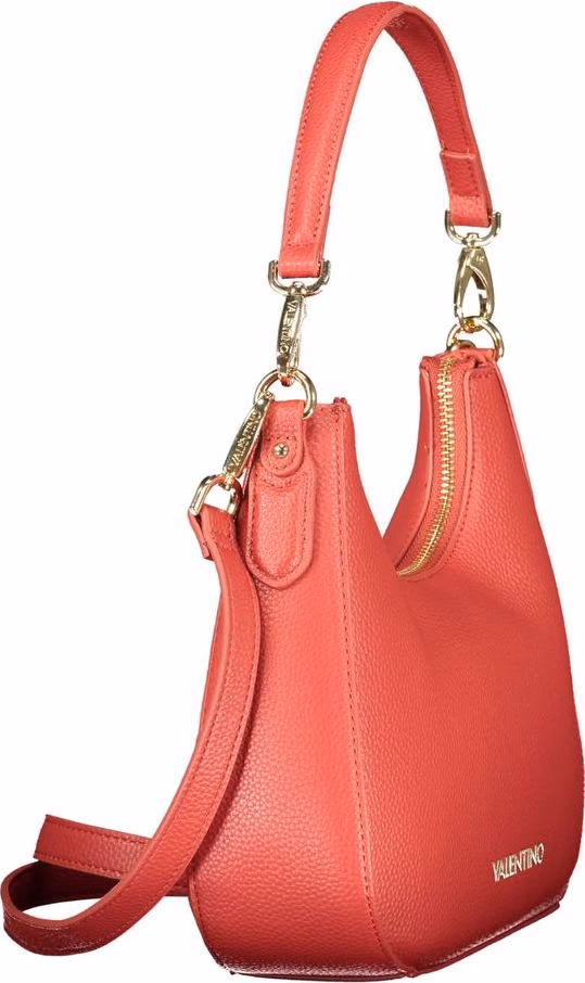 Mario Valentino Rosso Polyurethane Women's Bag with Removable Shoulder Strap