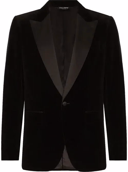 Dolce & Gabbana Black Cotton Blazer