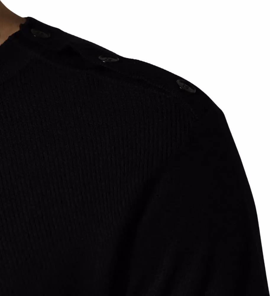 Dolce & Gabbana Black Crew Neck Long Sleeve Pullover Sweater