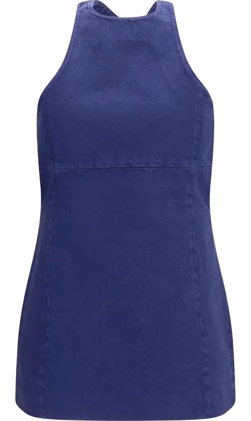 Miu Miu Blue Cotton Casual Dress