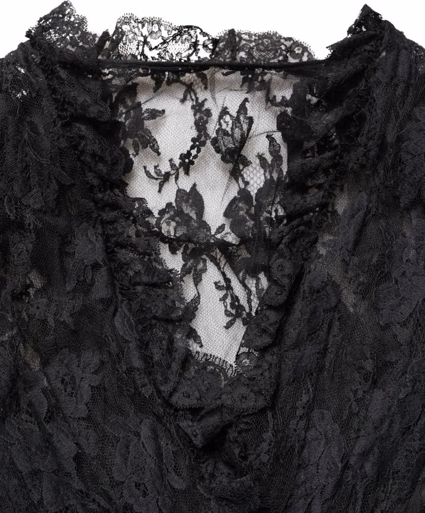 Dolce & Gabbana Black Lace A-line Long Evening Gown Dress