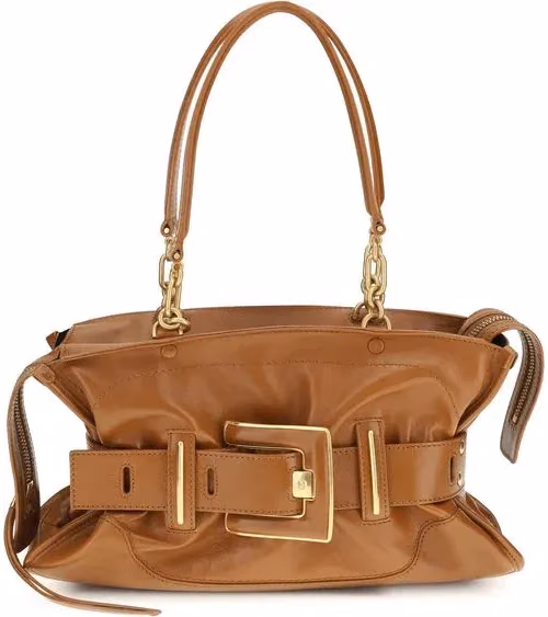 Balmain Brown Calf Leather Bos Taurus Handbag