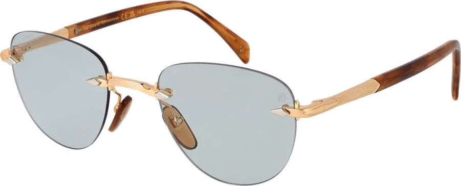 David Beckham Gold Metal Sunglasses