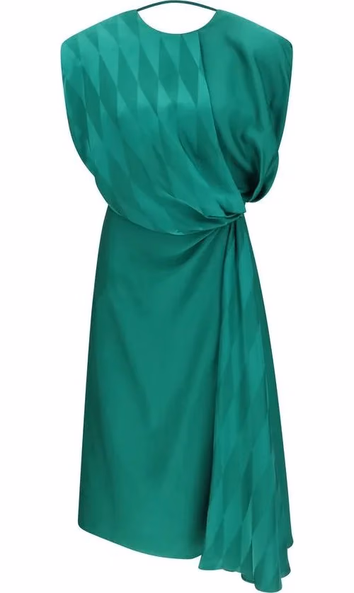 Versace Bicolor Silk Casual Dress