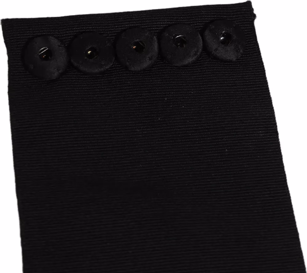 Dolce & Gabbana Black Gold Tone Crystal Brass Flower Brooches Belt