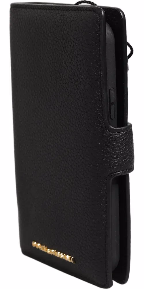 Dolce & Gabbana Case Flip Cover Black Calf Leather iPhone11 PRO Phone