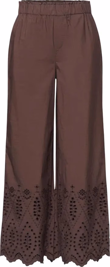 Street One Brown Cotton Casual Pants