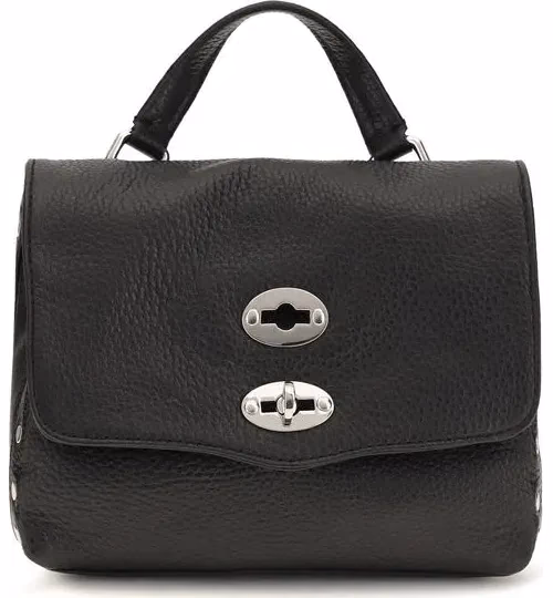 Zanellato Black Calf Leather Bos Taurus Handbag