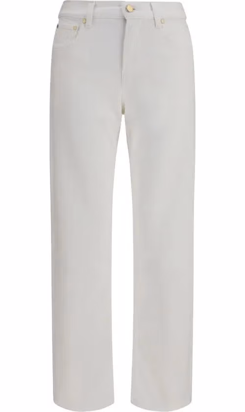 Umit Benan White Cotton Slim Fit Jeans