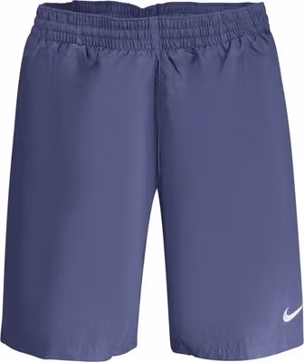 Blue Polyester Men's Swim Boxer