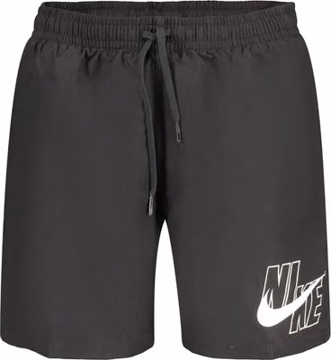 Black Polyester Men's Swimwear
