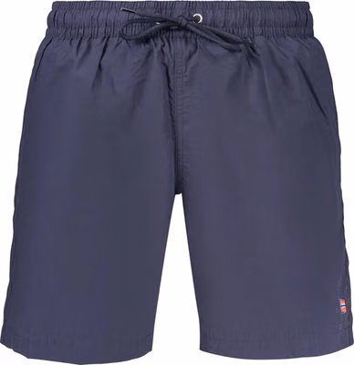 Blue Polyamide Men's Swim Boxer