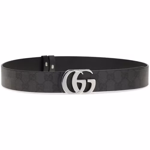 Gucci Black Calf Leather Bos Taurus Regular Belt