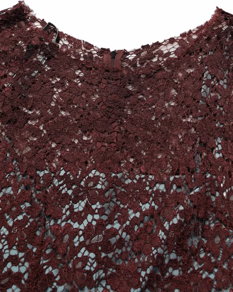 Dolce & Gabbana Multicolor Floral Lace Taffeta Pleated Midi Dress