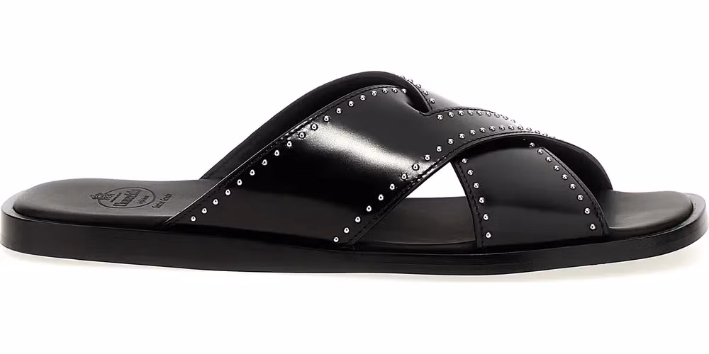 Church's Black Calf Leather Bos Taurus Slides