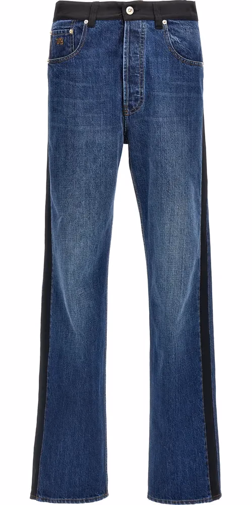 WALES BONNER Blue Cotton Straight-Leg Jeans