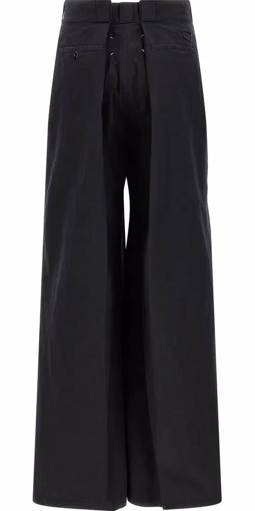 Maison Margiela Black Cotton Casual Pants